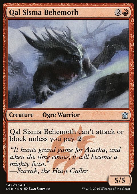 Qal Sisma Behemoth, Dragons of Tarkir #149, Magic: The Gathering card