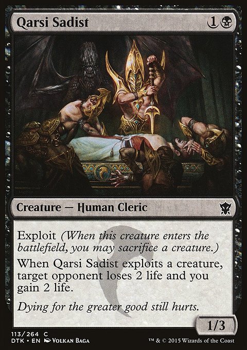 Qarsi Sadist, Dragons of Tarkir #113, Magic: The Gathering card