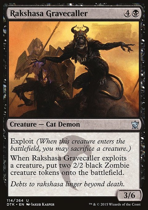 Rakshasa Gravecaller, Dragons of Tarkir #114, Magic: The Gathering card