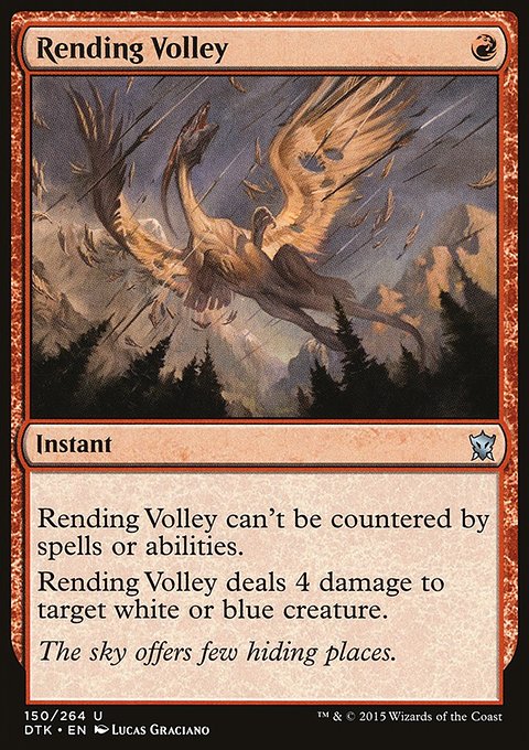 Rending Volley, Dragons of Tarkir #150, Magic: The Gathering card