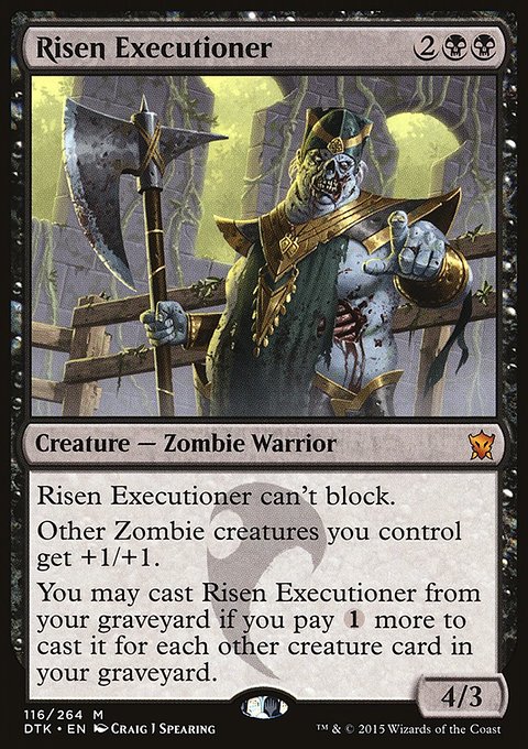 Risen Executioner, Dragons of Tarkir #116, Magic: The Gathering card