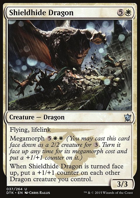 Shieldhide Dragon, Dragons of Tarkir #37, Magic: The Gathering card