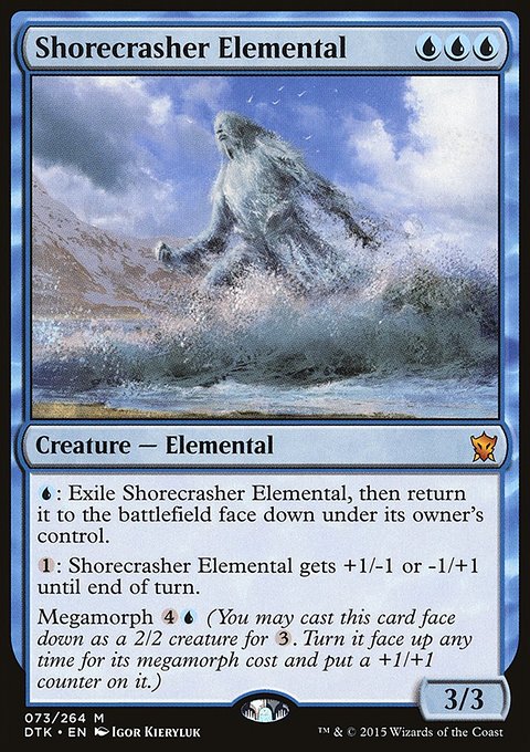 Shorecrasher Elemental, Dragons of Tarkir #73, Magic: The Gathering card