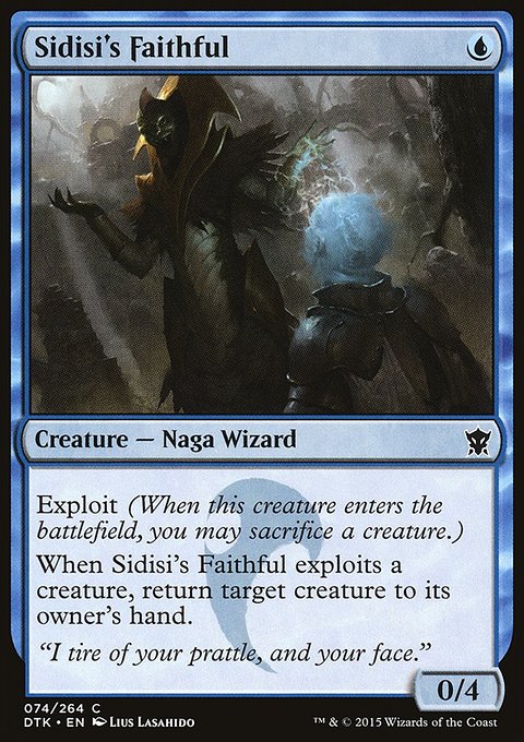 Sidisi's Faithful, Dragons of Tarkir #74, Magic: The Gathering card