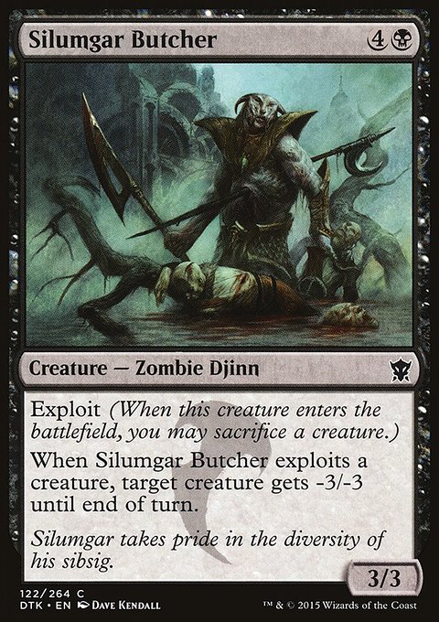 Silumgar Butcher, Dragons of Tarkir #122, Magic: The Gathering card
