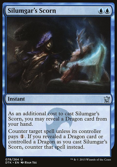 Silumgar's Scorn, Dragons of Tarkir #78, Magic: The Gathering card
