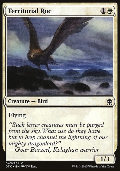 Territorial Roc, Dragons of Tarkir #43, Magic: The Gathering card