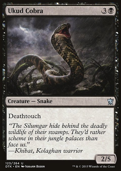 Ukud Cobra, Dragons of Tarkir #123, Magic: The Gathering card