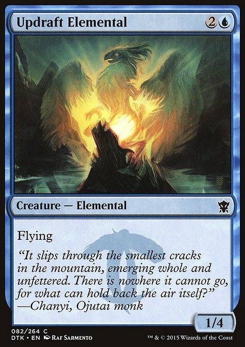 Updraft Elemental, Dragons of Tarkir #82, Magic: The Gathering card