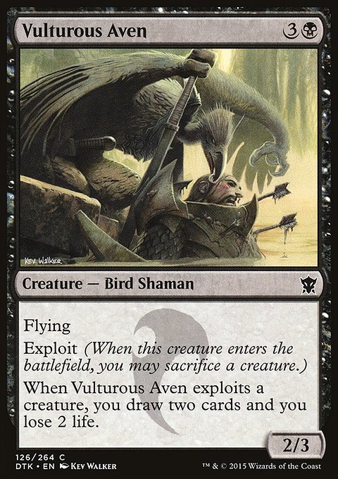 Vulturous Aven, Dragons of Tarkir #126, Magic: The Gathering card