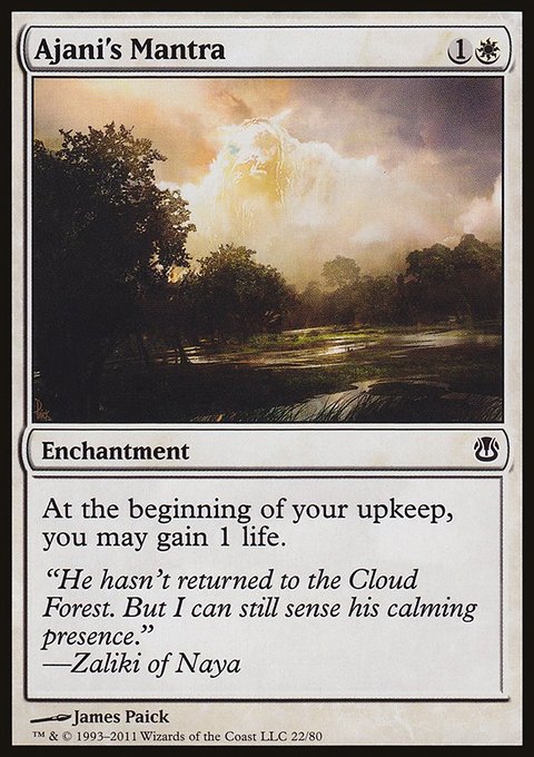 Ajani's Mantra, Duel Decks: Ajani vs. Nicol Bolas #22, Magic: The Gathering card