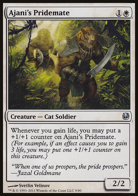 Ajani's Pridemate, Duel Decks: Ajani vs. Nicol Bolas #9, Magic: The Gathering card