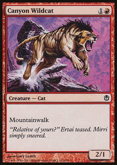Canyon Wildcat, Duel Decks: Ajani vs. Nicol Bolas #6, Magic: The Gathering card