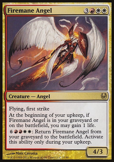 Firemane Angel, Duel Decks: Ajani vs. Nicol Bolas #21, Magic: The Gathering card