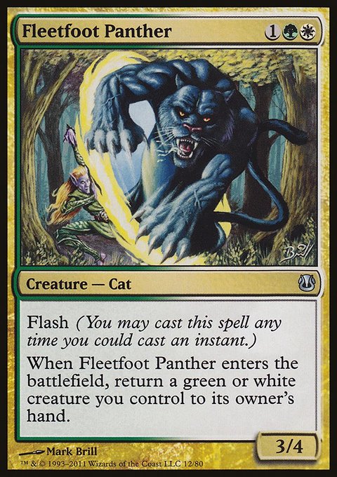 Fleetfoot Panther, Duel Decks: Ajani vs. Nicol Bolas #12, Magic: The Gathering card