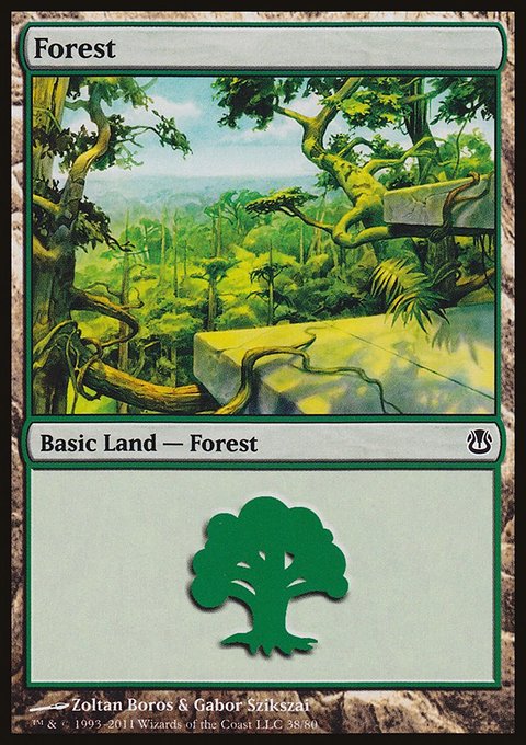 Forest, Duel Decks: Ajani vs. Nicol Bolas #38, Magic: The Gathering card
