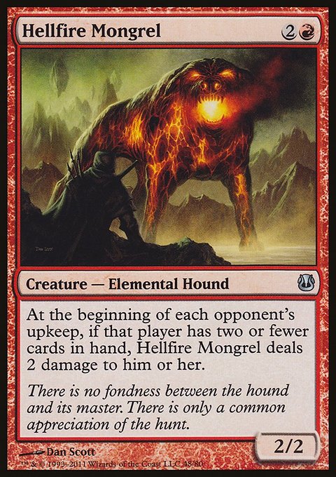 Hellfire Mongrel, Duel Decks: Ajani vs. Nicol Bolas #48, Magic: The Gathering card