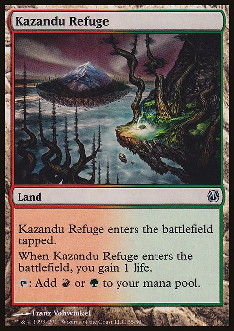 Kazandu Refuge, Duel Decks: Ajani vs. Nicol Bolas #35, Magic: The Gathering card