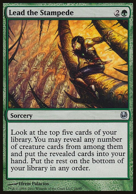 Lead the Stampede, Duel Decks: Ajani vs. Nicol Bolas #24, Magic: The Gathering card