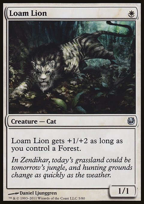 Loam Lion, Duel Decks: Ajani vs. Nicol Bolas #5, Magic: The Gathering card