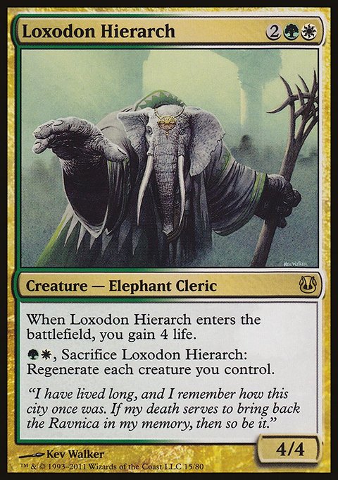 Loxodon Hierarch, Duel Decks: Ajani vs. Nicol Bolas #15, Magic: The Gathering card