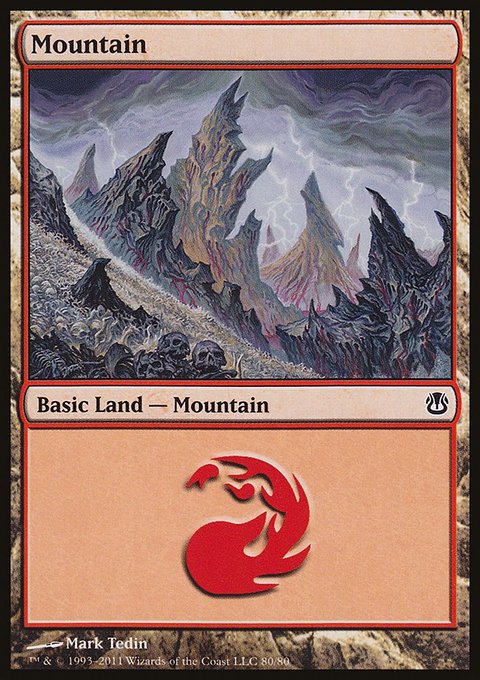 Mountain, Duel Decks: Ajani vs. Nicol Bolas #80, Magic: The Gathering card
