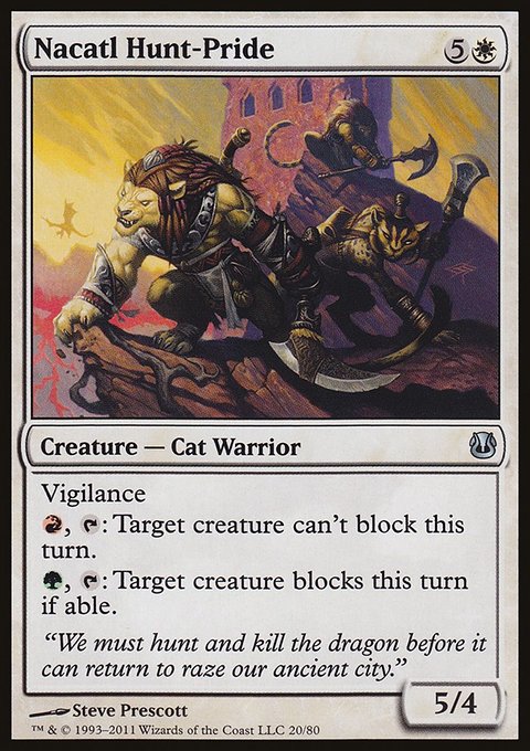 Nacatl Hunt-Pride, Duel Decks: Ajani vs. Nicol Bolas #20, Magic: The Gathering card