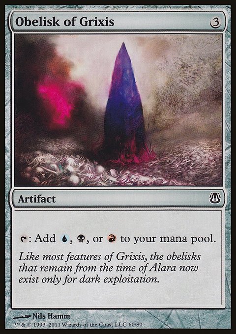 Obelisk of Grixis, Duel Decks: Ajani vs. Nicol Bolas #60, Magic: The Gathering card