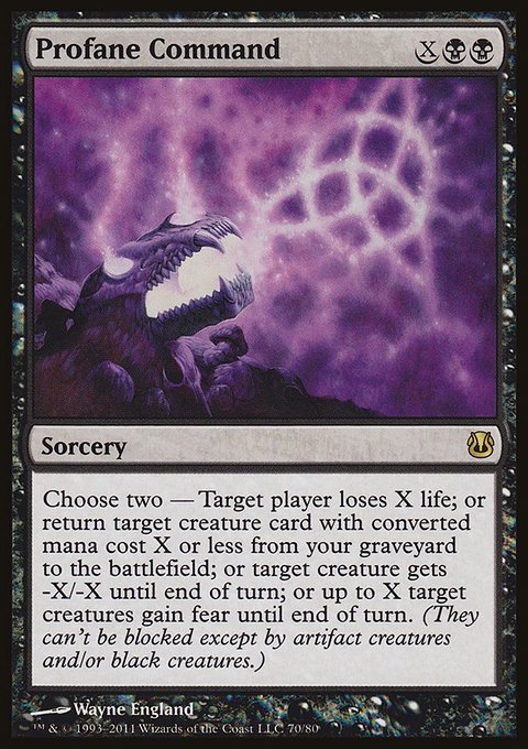 Profane Command, Duel Decks: Ajani vs. Nicol Bolas #70, Magic: The Gathering card