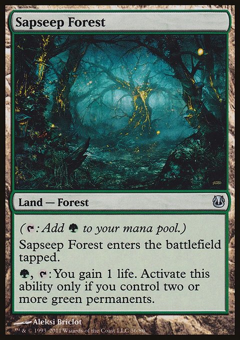 Sapseep Forest, Duel Decks: Ajani vs. Nicol Bolas #36, Magic: The Gathering card