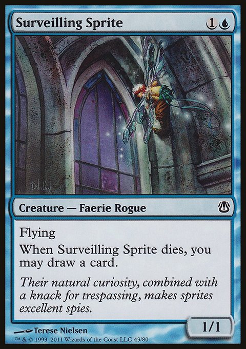Surveilling Sprite, Duel Decks: Ajani vs. Nicol Bolas #43, Magic: The Gathering card