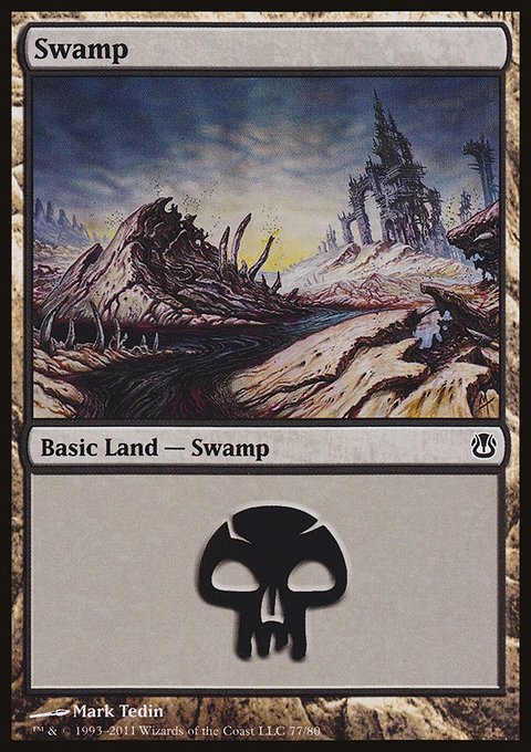 Swamp, Duel Decks: Ajani vs. Nicol Bolas #77, Magic: The Gathering card