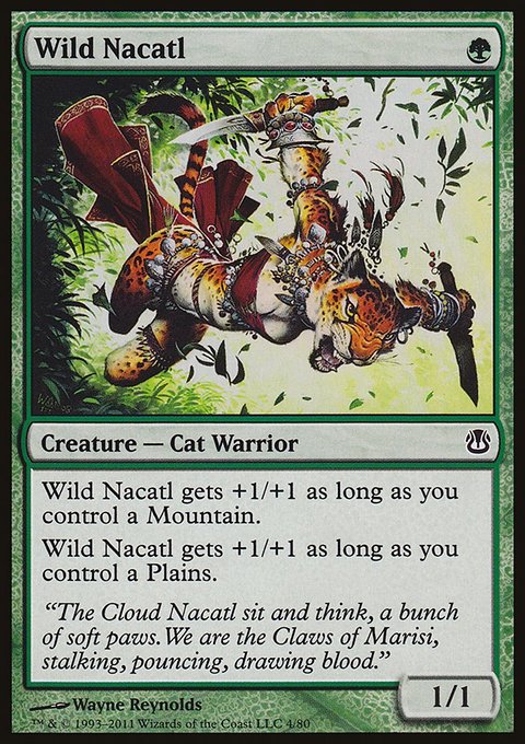 Wild Nacatl, Duel Decks: Ajani vs. Nicol Bolas #4, Magic: The Gathering card