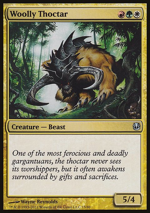 Woolly Thoctar, Duel Decks: Ajani vs. Nicol Bolas #13, Magic: The Gathering card