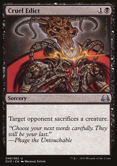 Cruel Edict, Duel Decks Anthology: Divine vs. Demonic #48, Magic: The Gathering card