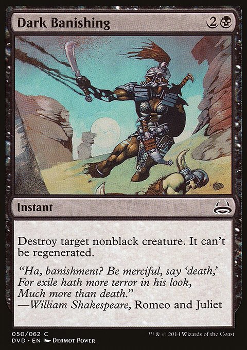 Dark Banishing, Duel Decks Anthology: Divine vs. Demonic #50, Magic: The Gathering card