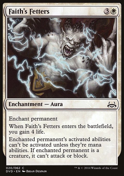 Faith's Fetters, Duel Decks Anthology: Divine vs. Demonic #20, Magic: The Gathering card