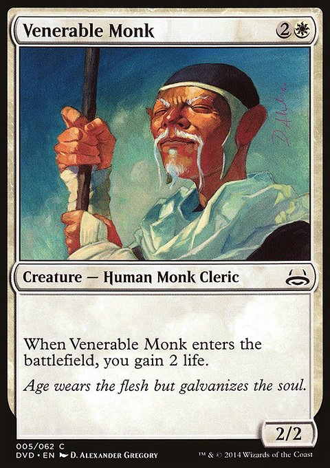 Venerable Monk, Duel Decks Anthology: Divine vs. Demonic #5, Magic: The Gathering card