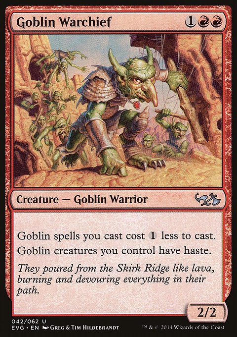 Goblin Warchief, Duel Decks Anthology: Elves vs. Goblins #42, Magic: The Gathering card