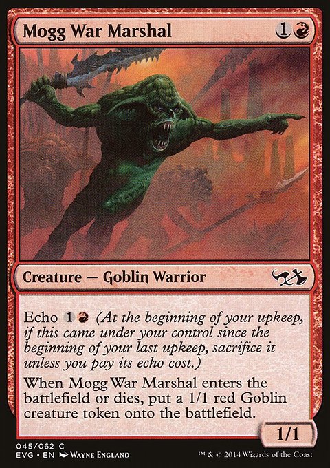 Mogg War Marshal, Duel Decks Anthology: Elves vs. Goblins #45, Magic: The Gathering card