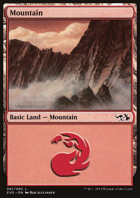 Mountain, Duel Decks Anthology: Elves vs. Goblins #61, Magic: The Gathering card