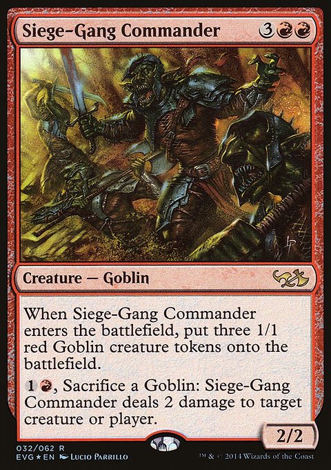 Siege-Gang Commander, Duel Decks Anthology: Elves vs. Goblins #32, Magic: The Gathering card