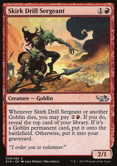 Skirk Drill Sergeant, Duel Decks Anthology: Elves vs. Goblins #49, Magic: The Gathering card