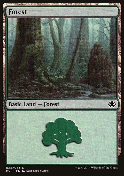 Forest, Duel Decks Anthology: Garruk vs. Liliana #28, Magic: The Gathering card