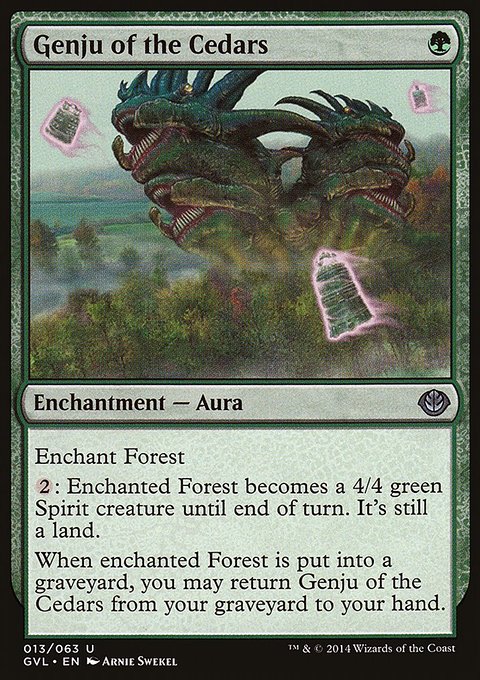 Genju of the Cedars, Duel Decks Anthology: Garruk vs. Liliana #13, Magic: The Gathering card