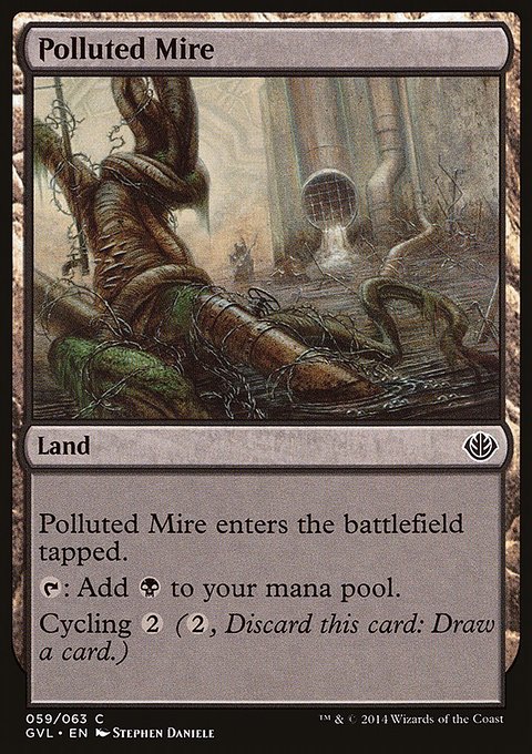 Polluted Mire, Duel Decks Anthology: Garruk vs. Liliana #59, Magic: The Gathering card