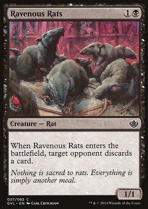 Ravenous Rats, Duel Decks Anthology: Garruk vs. Liliana #37, Magic: The Gathering card