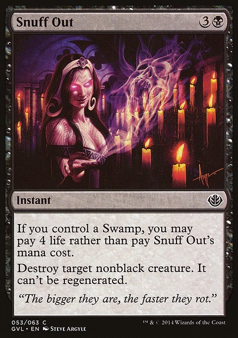 Snuff Out, Duel Decks Anthology: Garruk vs. Liliana #53, Magic: The Gathering card