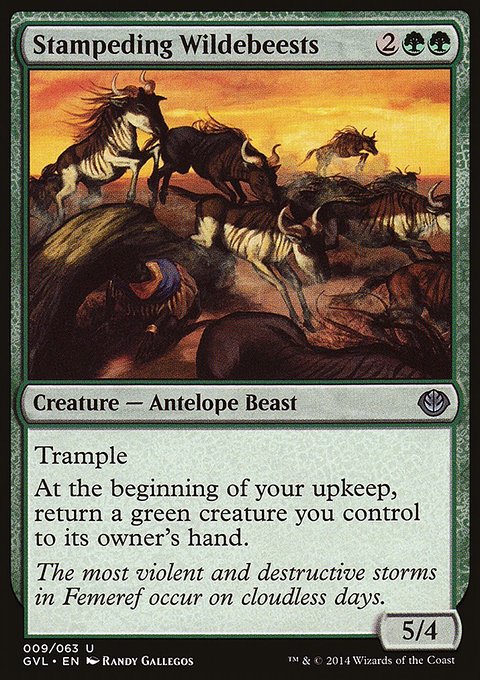 Stampeding Wildebeests, Duel Decks Anthology: Garruk vs. Liliana #9, Magic: The Gathering card