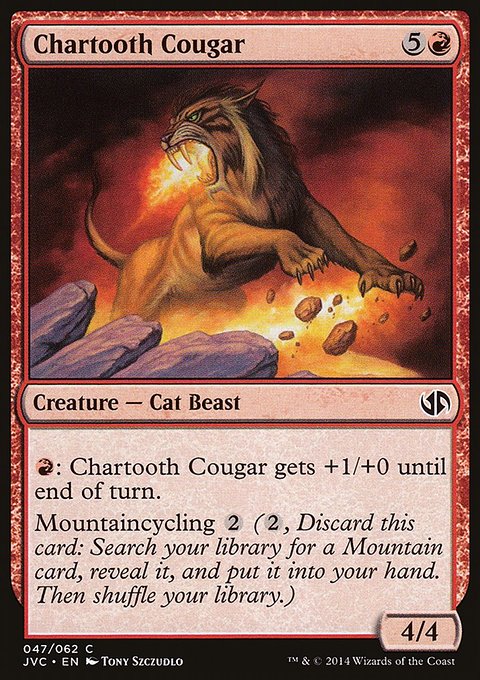 Chartooth Cougar, Duel Decks Anthology: Jace vs. Chandra #47, Magic: The Gathering card
